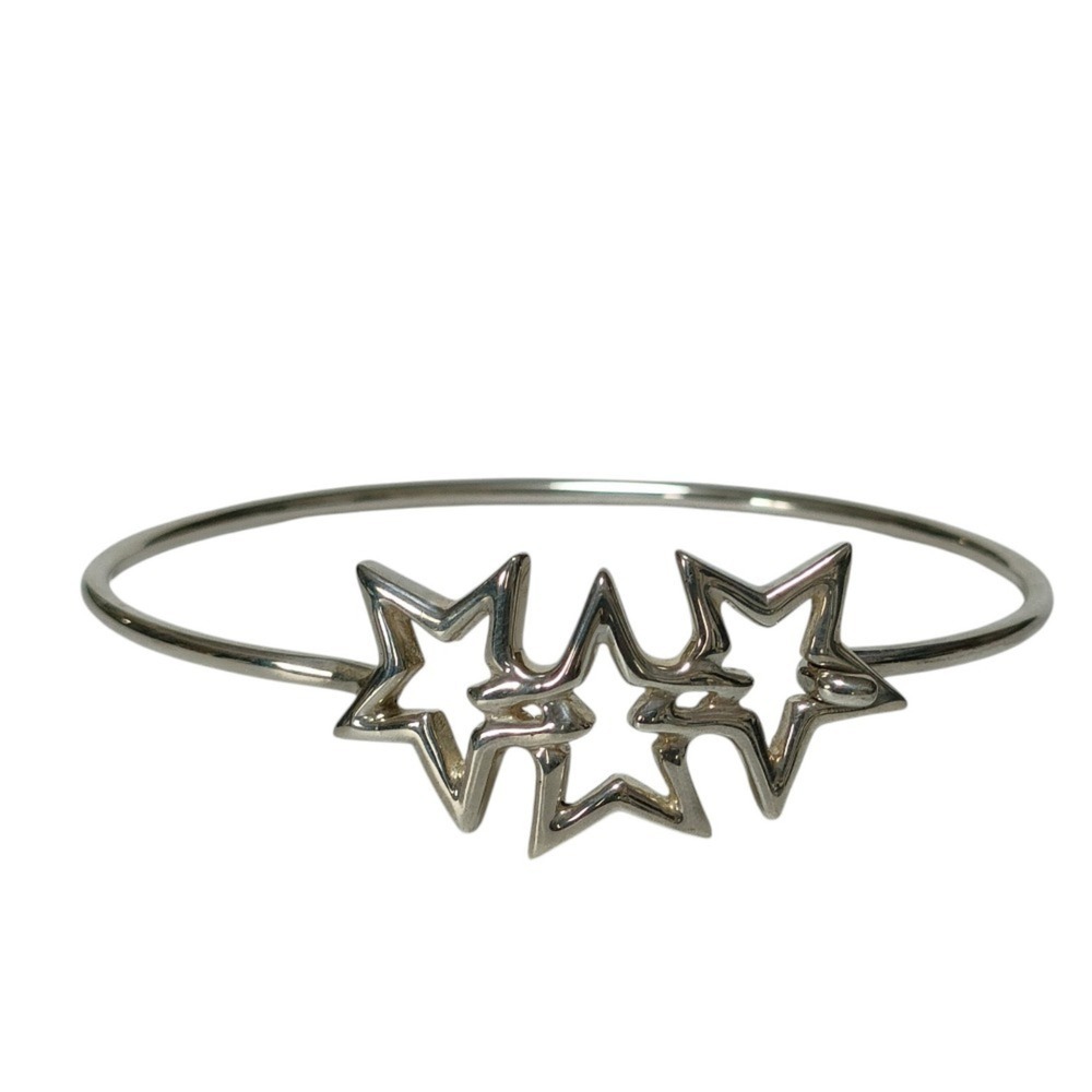 TIFFANY&Co. Tiffany 925 Triple Star Bracelet Bangle Silver Women's